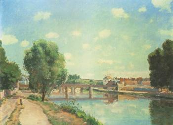 Camille Pissarro : The Railway Bridge at Pontoise